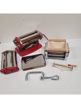 Imperia 2 Stainless Steel Pasta & Ravioli Maker Original Machine & Attachment